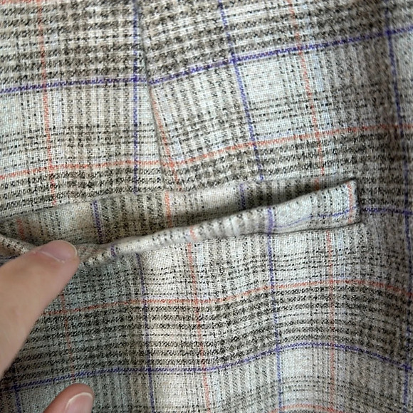 J.O.A Revolve Self Tie Belt High Waist Trouser Plaid Womens Size Small - Picture 7 of 9